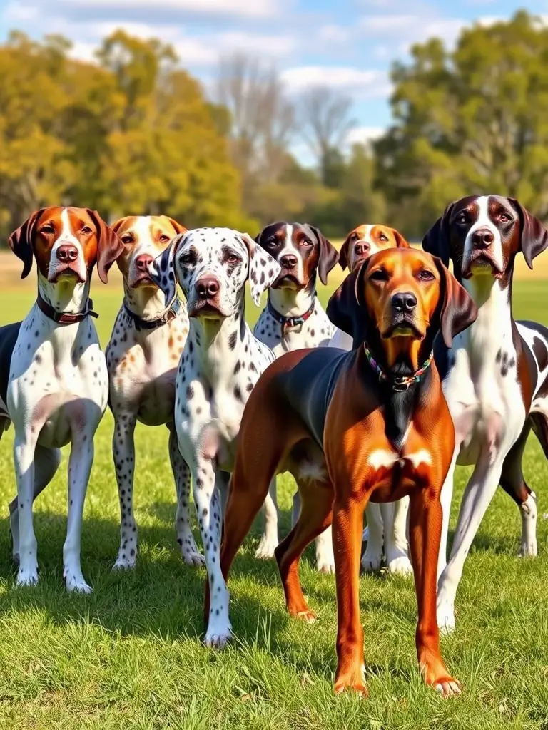 A photograph depicting a pack of hounds in a natural setting, emphasizing their role in wildlife management and the importance of preserving their habitat.